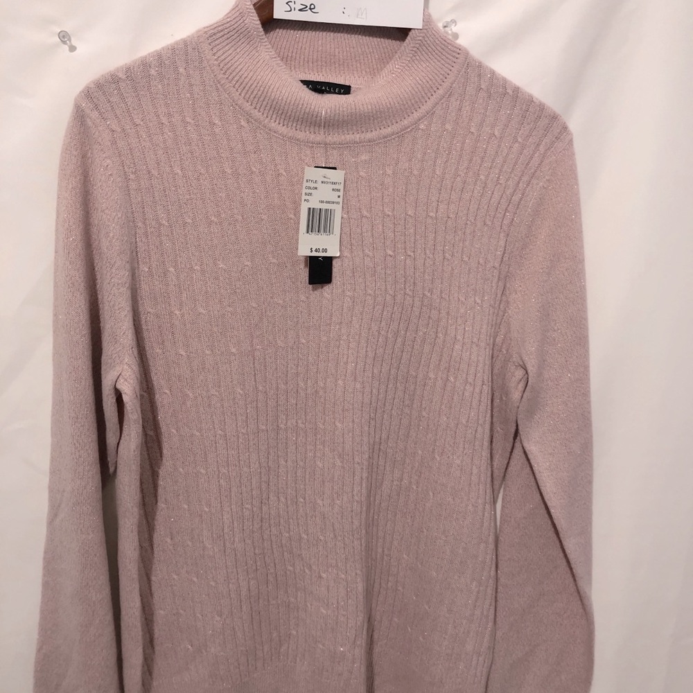 light purple gold sweater